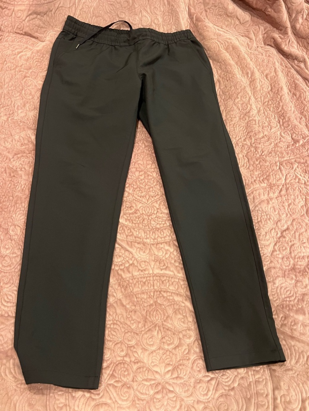 Men's Relaxed Fit Black Drawstring Pants